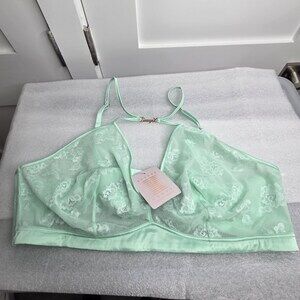 Savage X Fenty Mint Green Lace Unlined Bralette Size 3X NWT